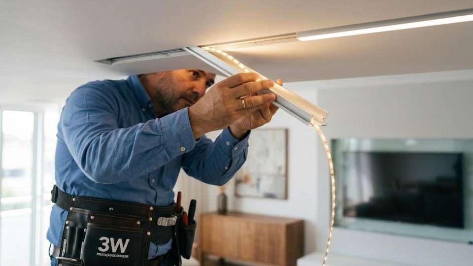 Como a iluminação em LED e os perfis de embutir transformam o visual e reduzem a conta de energia